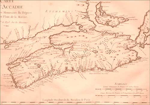 1744 Acadia Map Thumbnail
