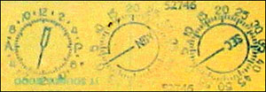 Toll Card with Calculagraph Stamp